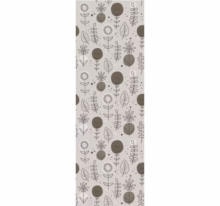 Bloemen behang met bloemige schetsmotieven - TenStickers
