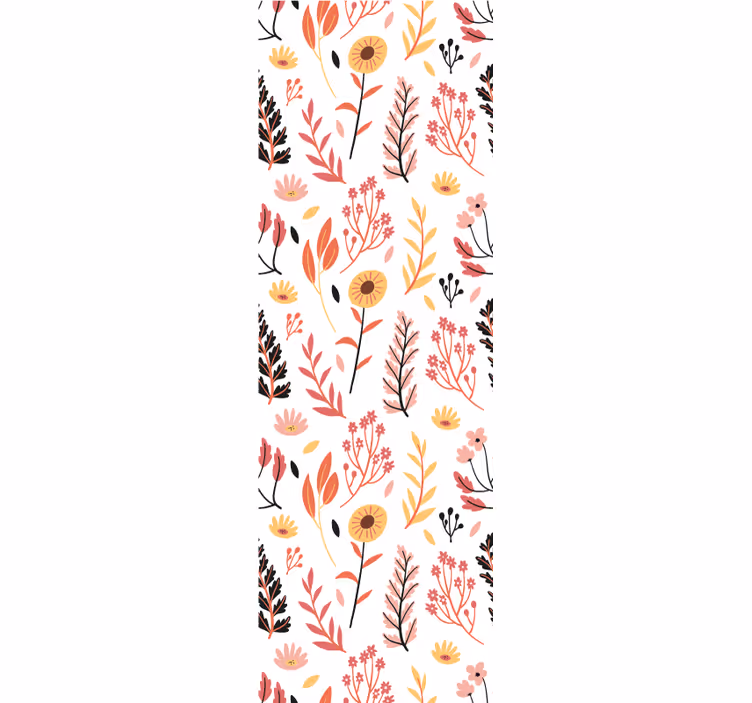 Bloemig botanisch ontwerp bloemen behang - TenStickers