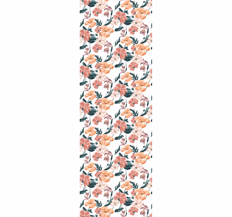 Bloemige herhaling bloemen behang - TenStickers