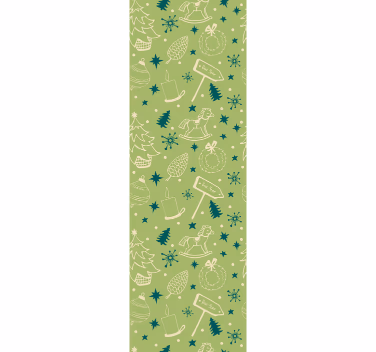 Feestelijke vakantiemotieven behang kerst - TenStickers