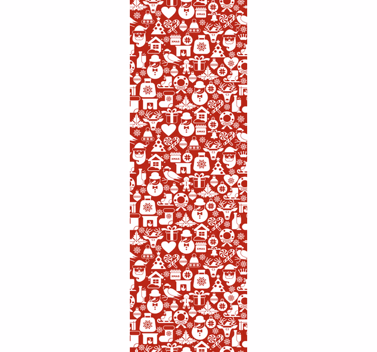 Feestelijke vakantiepatronen behang kerst - TenStickers