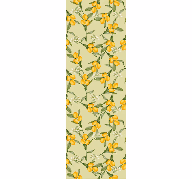 Citrusbloemige beelden bloemen behang - TenStickers