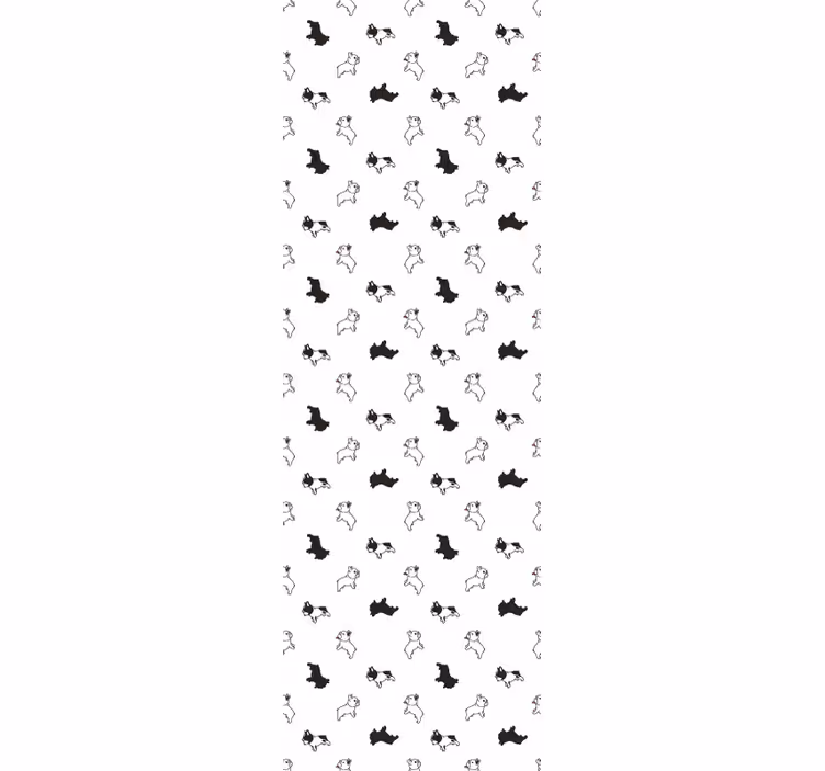 Puppy schetst patroon behang honden - TenStickers