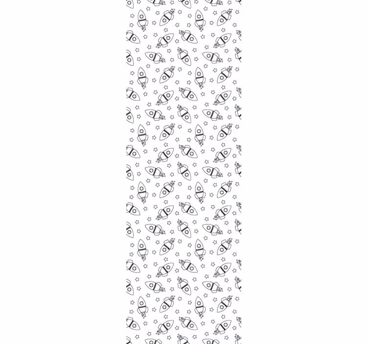 Raket patroon babykamer behang - TenStickers