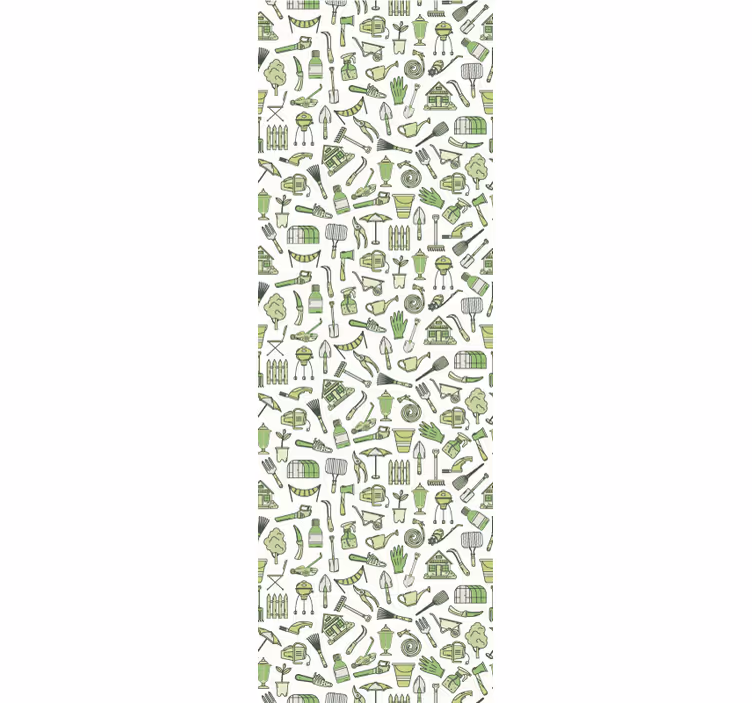 Groen behang urban gardening thema - TenStickers