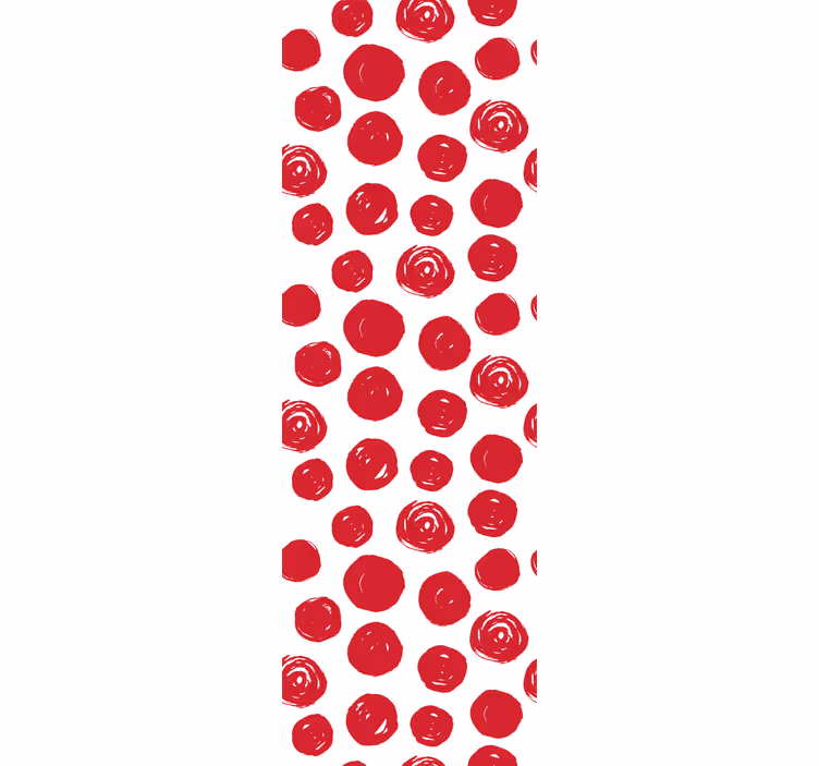 Bloemenstippenpatroon bloemen behang - TenStickers