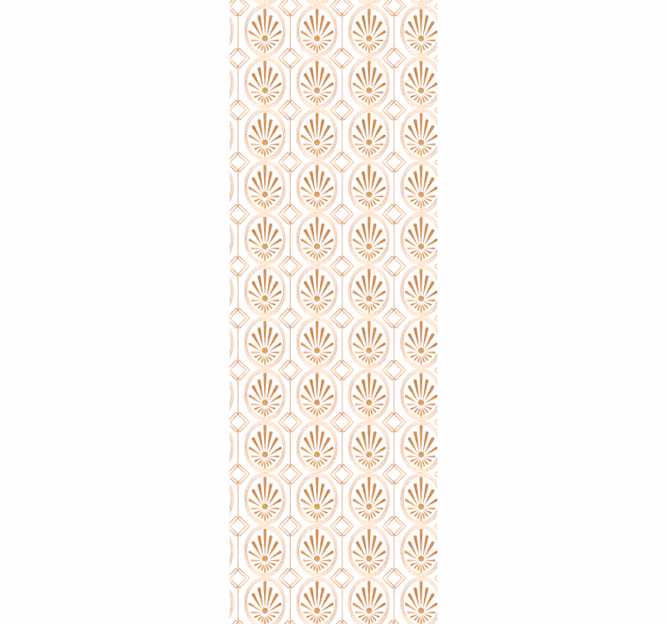 Geometrische bloempatronen sierlijk behang - TenStickers