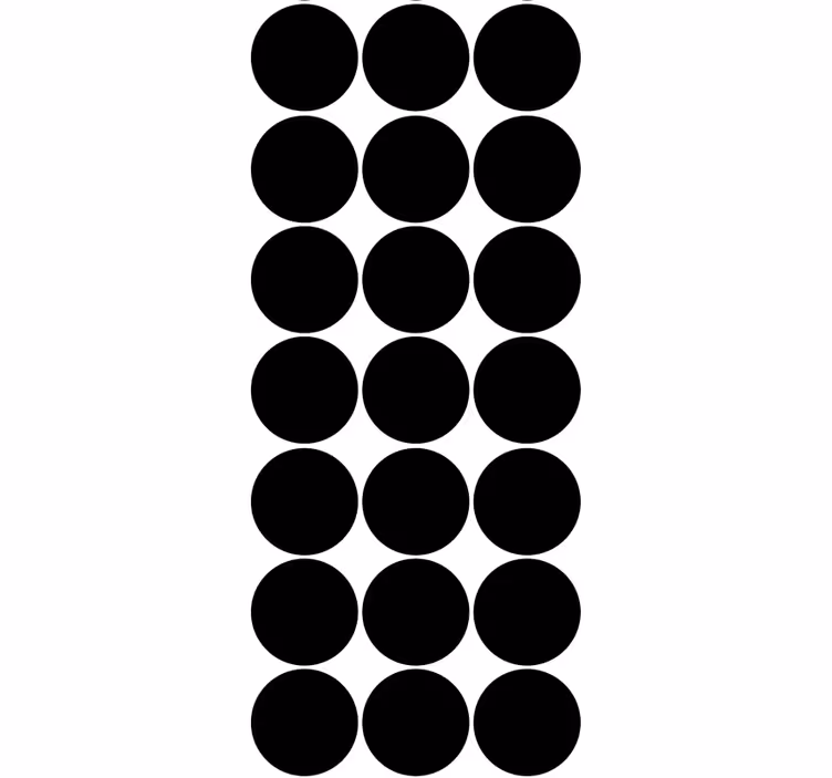 Chique zwart cirkelvormig patroon stippenbehang - TenStickers