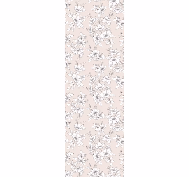 Elegante beige compositie bloemen behang - TenStickers
