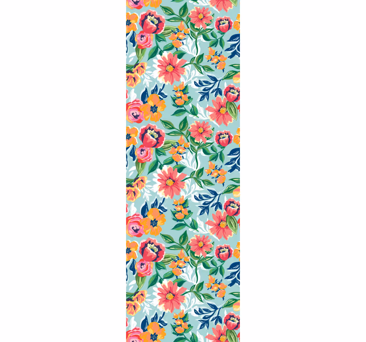 Bloementuin ontwerp bloemen behang - TenStickers