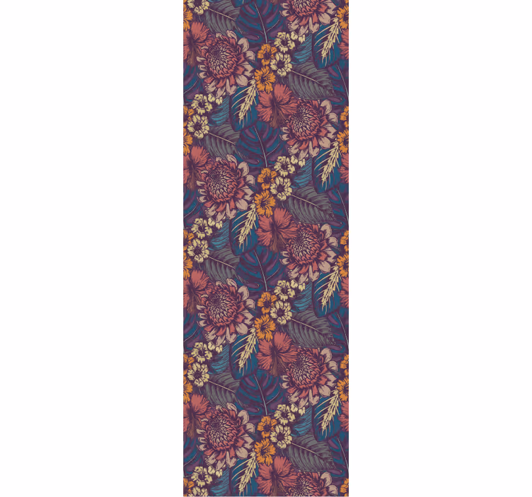 Botanisch vintage patroon bloemen behang - TenStickers