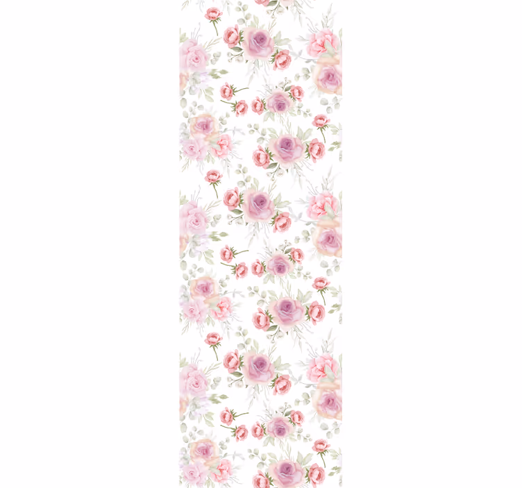 Delicaat bloemenpatroon bloemen behang - TenStickers