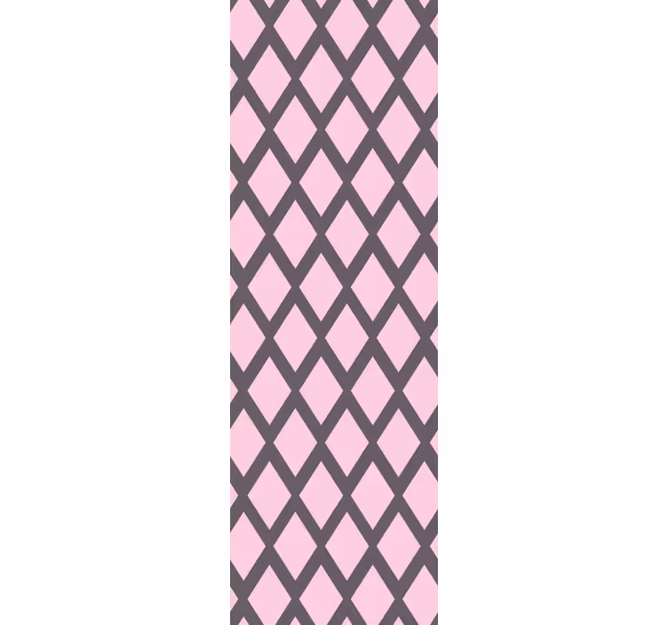 Roze diamantvormen behang tienerkamer - TenStickers