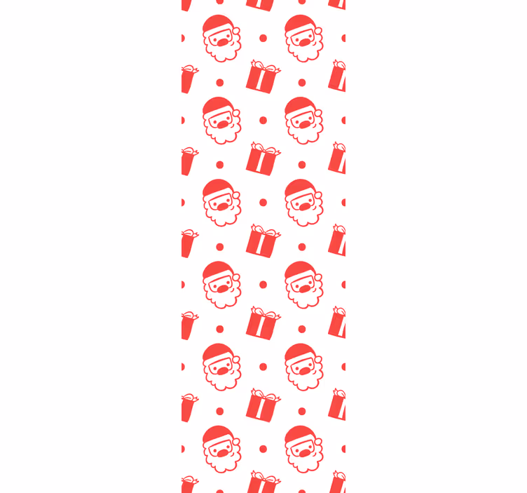 Kerstman feestelijk motief behang kerst - TenStickers