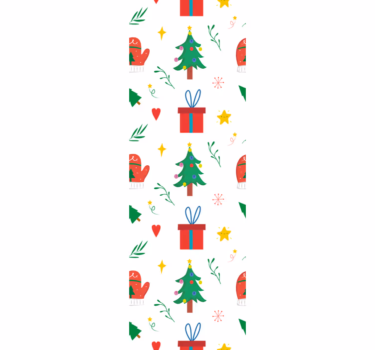 Feestelijke seizoensmotieven behang kerst - TenStickers