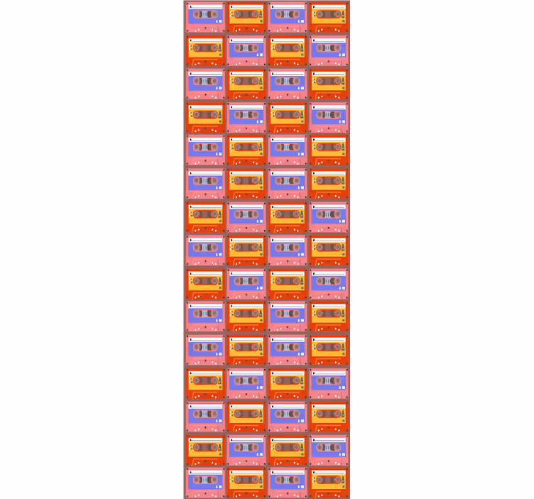 Behang anders vintage retro cassette array - TenStickers