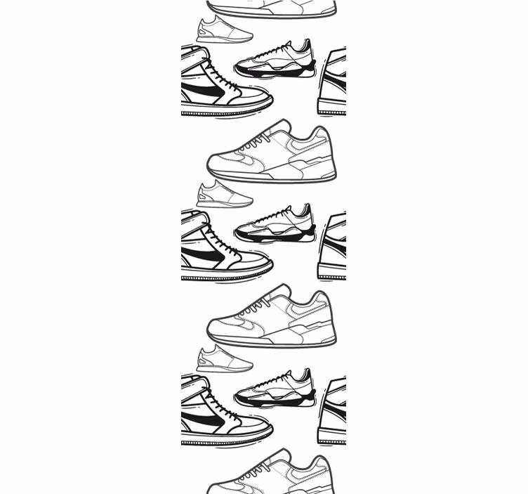 Sneaker-illustraties behang kunst - TenStickers