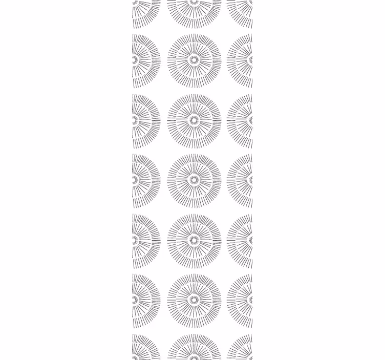 Minimalistische cirkelvormige patronen behang woonkamer - TenStickers