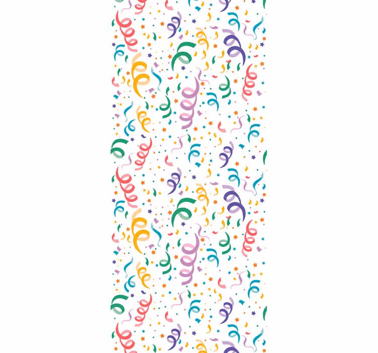Feestelijk confetti-ontwerp babykamer behang - TenStickers
