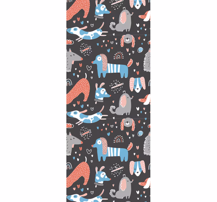 Speelse dierenmotieven behang dieren - TenStickers