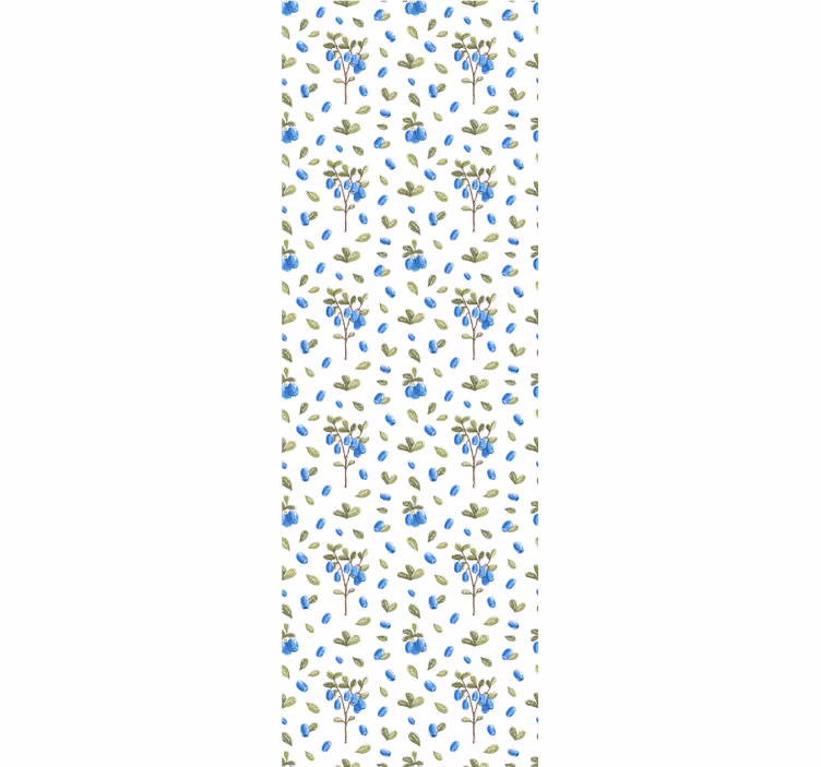 Bosbes botanisch bloemen behang - TenStickers
