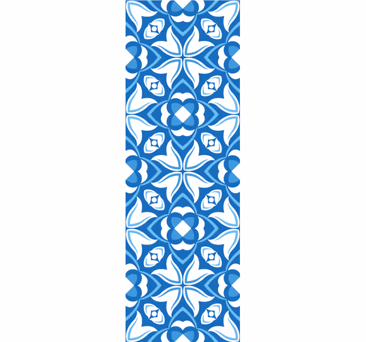 Elegante blauwe patronen behang tegels - TenStickers