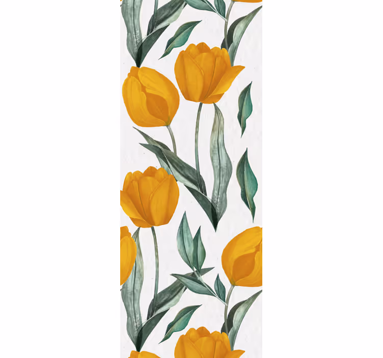 Tulpen bloeien bloemen behang - TenStickers