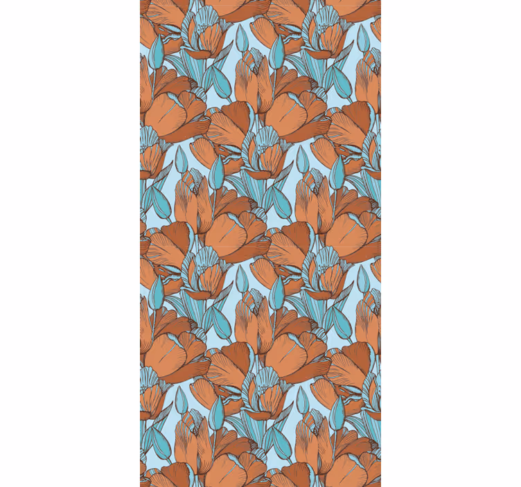 Stijlvolle bloemendecoratie bloemen behang - TenStickers