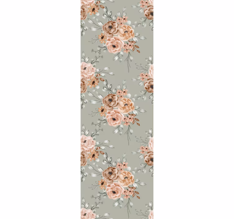 Elegante bloeiende rozen bloemen behang - TenStickers