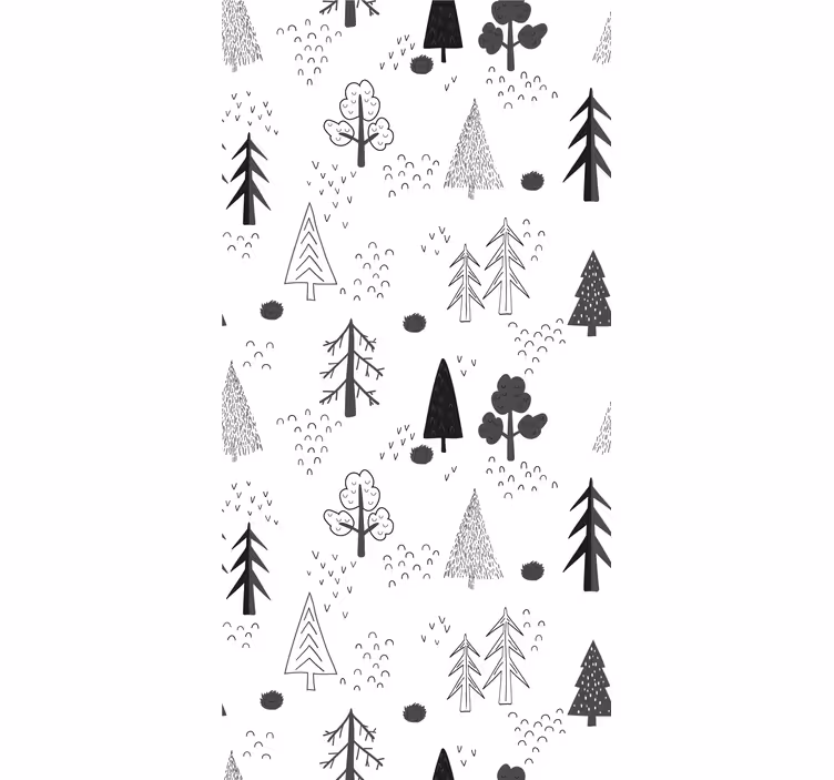 Scandinavisch bos behangpapier natuur - TenStickers