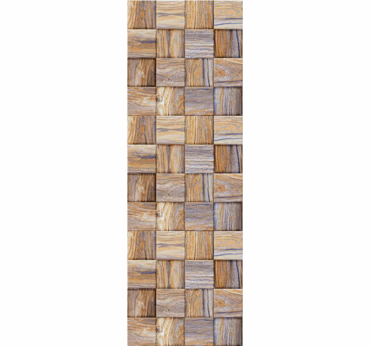 Geweven hout behang houtlook - TenStickers