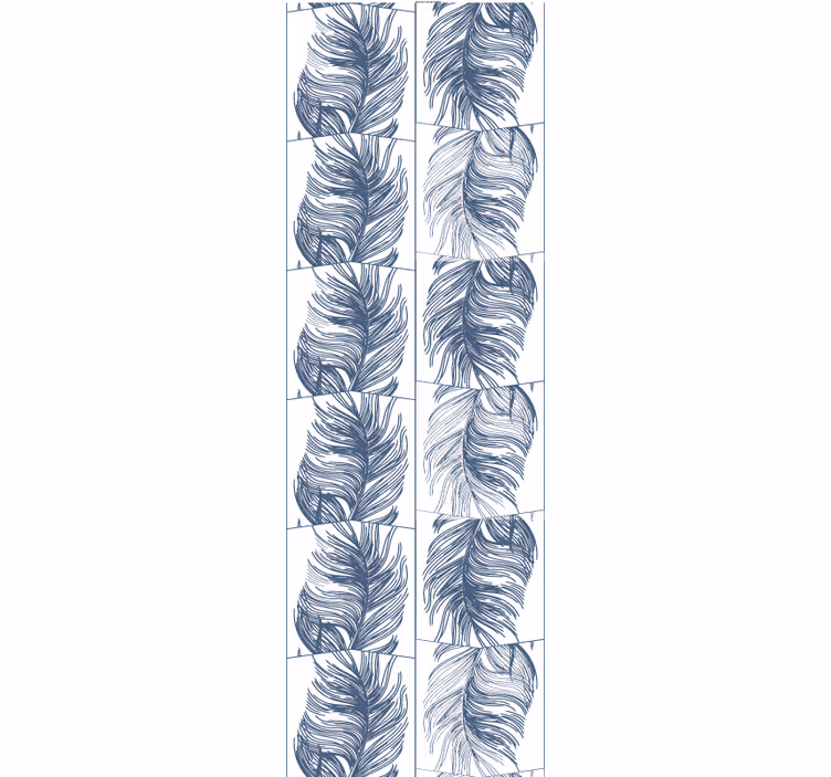 Geveerd blad behang bladeren - TenStickers
