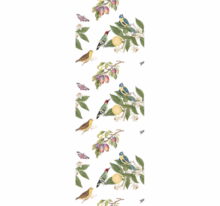 Kleurrijk paradijs behang vogels - TenStickers