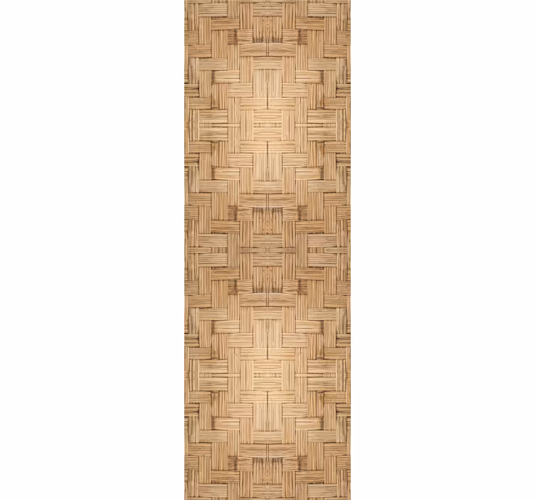 Mandvlechtpatroon behang houtlook - TenStickers