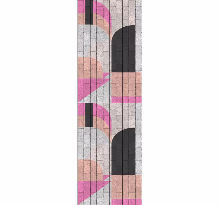 Abstracte vormen op bakstenen moderne behangpapier - TenStickers