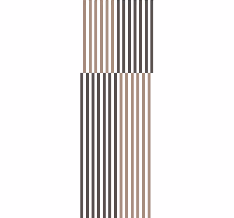 Behang strepen stijlvol beige en bruin ontwerp - TenStickers