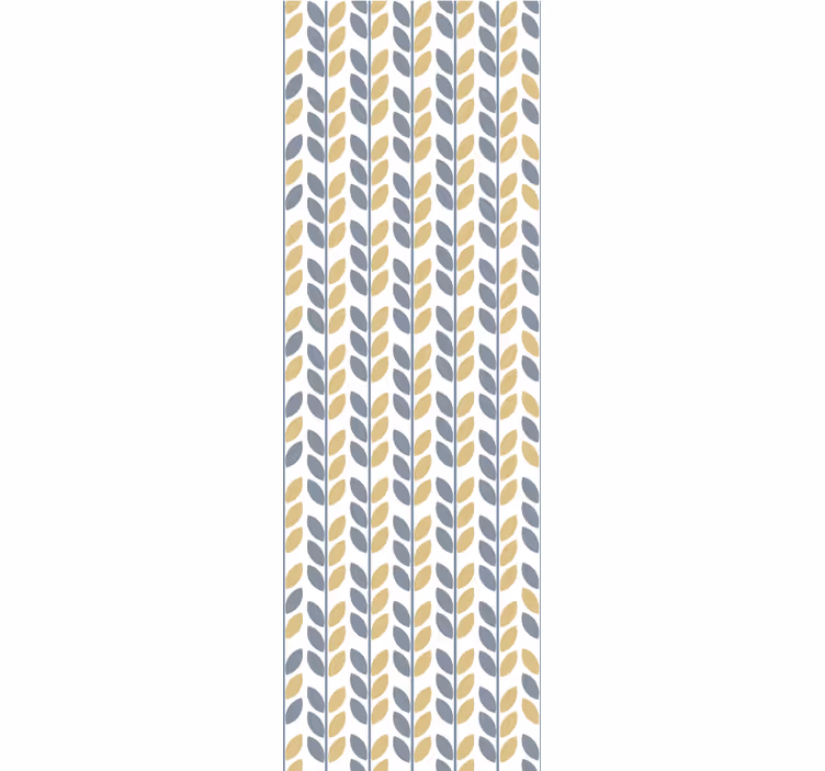 Verticaal stijlvol patroon behang bladeren - TenStickers