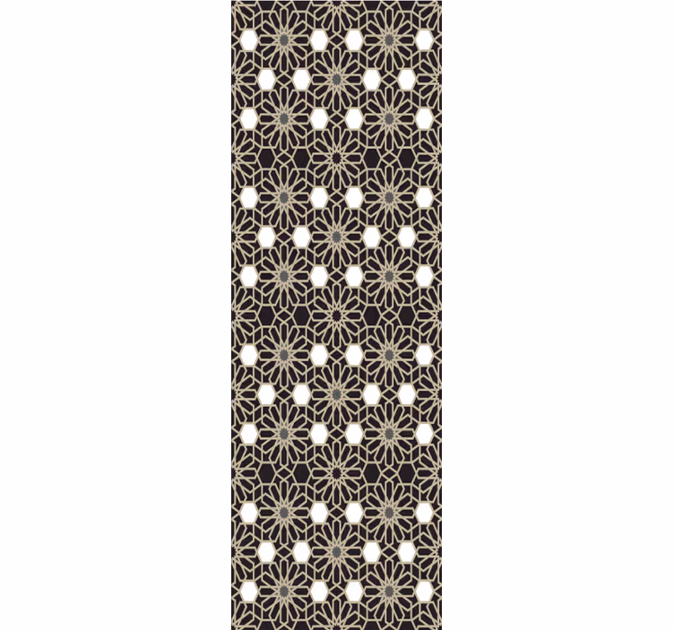 Geometrisch bloementhema behang tegels - TenStickers