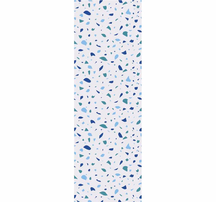Blauwe eenvoudige terrazzo behang print - TenStickers