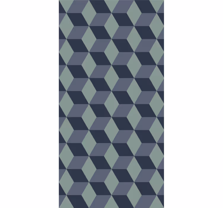 Behang geometrisch 3d kubuspatroon - TenStickers