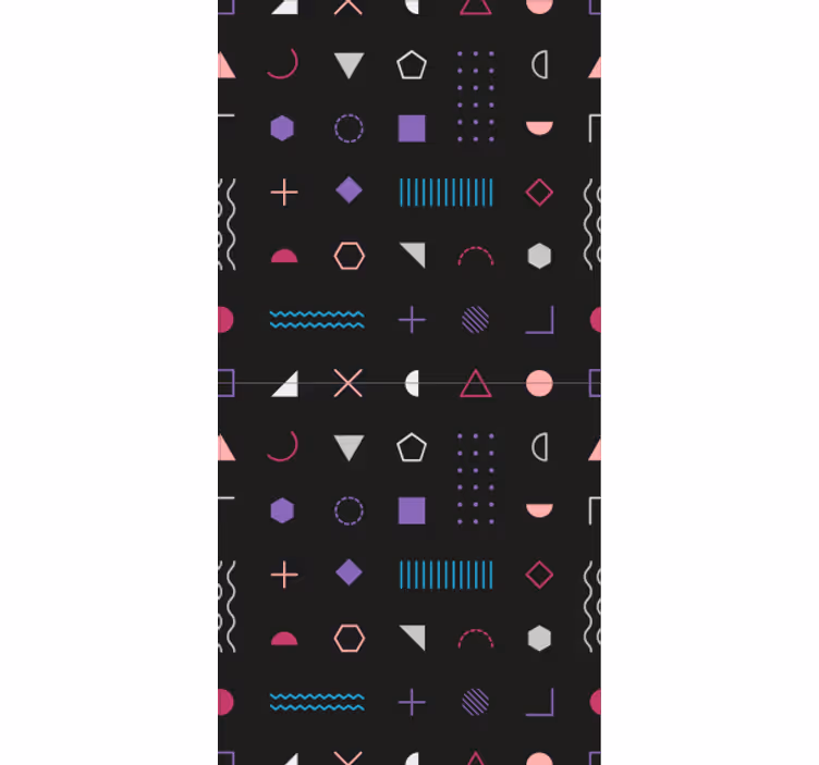 Kleurrijke vormen behang geometrisch - TenStickers