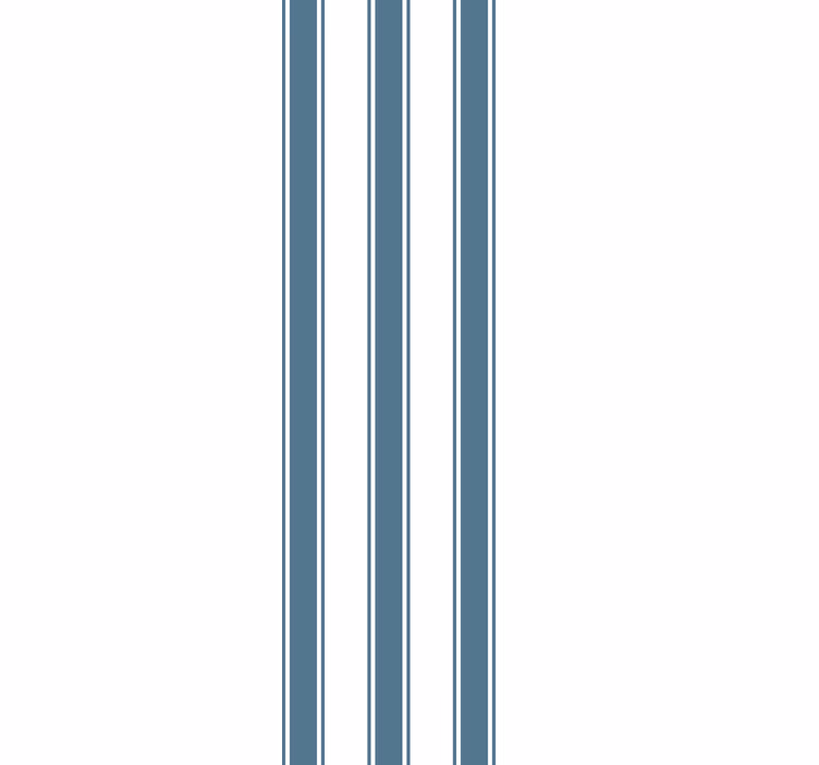 Smal blauw verticaal patroon behang strepen - TenStickers