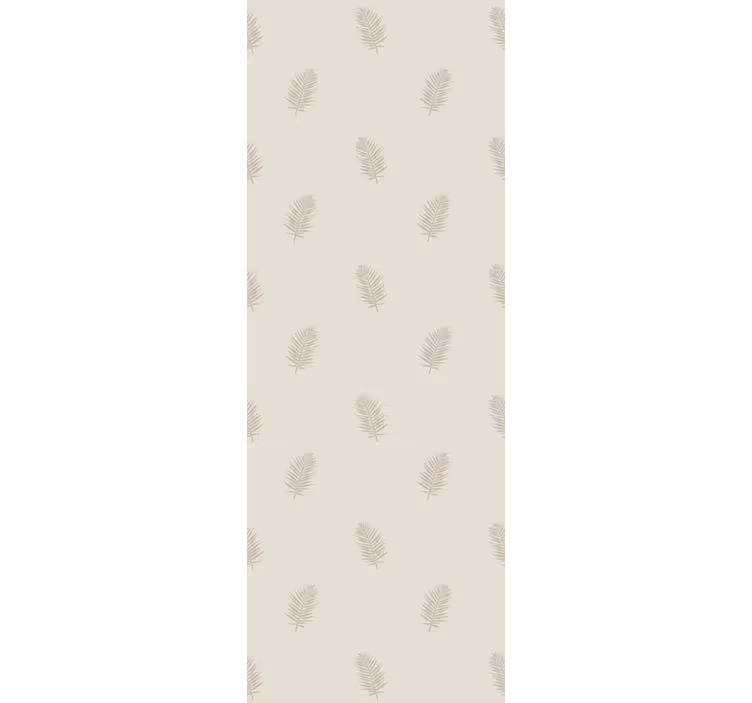 Subtiel beige patroon behang bladeren - TenStickers
