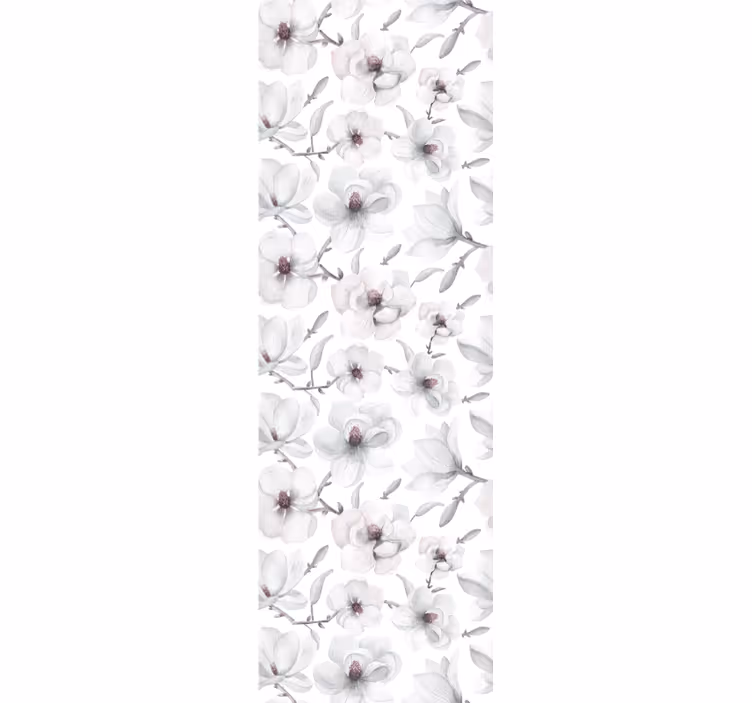 Elegant grijs motief bloemen behang - TenStickers