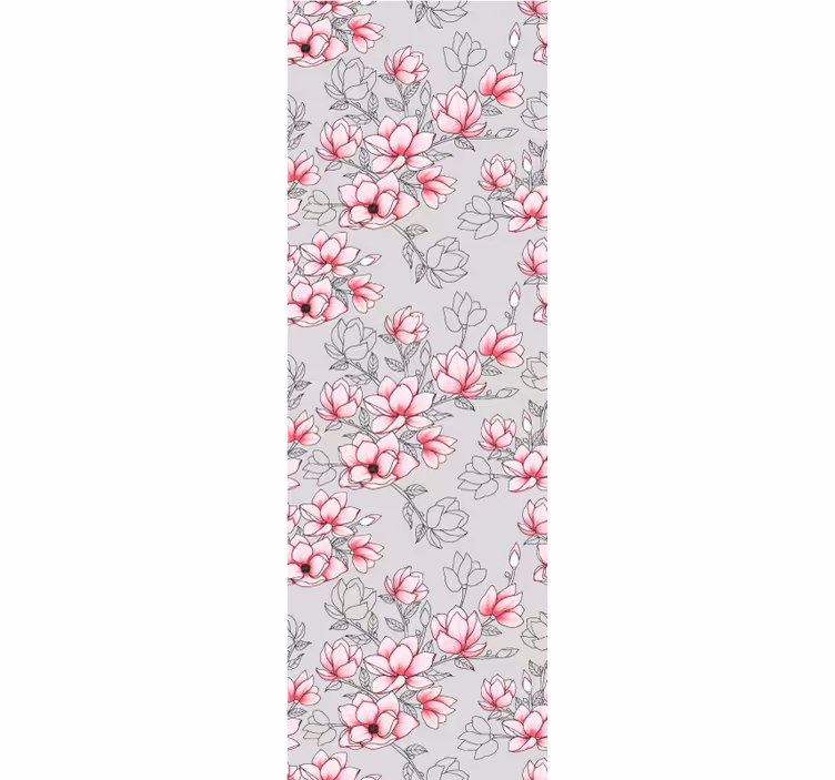 Magnolia bloemmotief bloemen behang - TenStickers