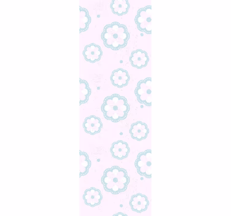 Zacht bloemenpatroon bloemen behang - TenStickers