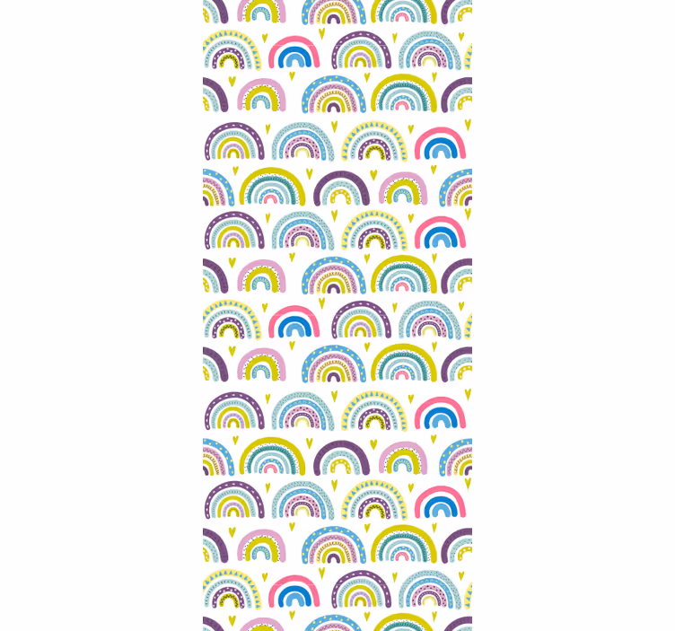Gekleurd regenboogpatroon behangpapier kinderkamer - TenStickers