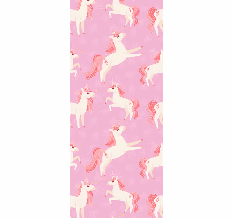 Dansende eenhoorns behang dieren - TenStickers