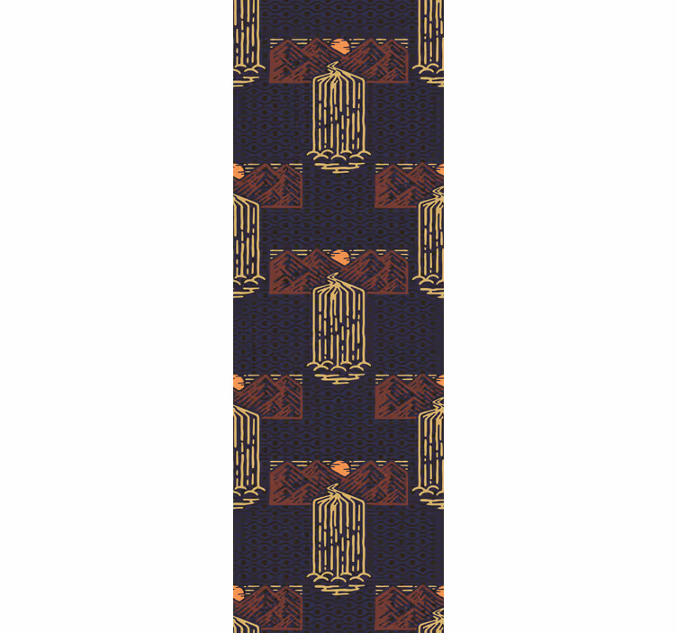 Retro waterval landschap behang anders vintage - TenStickers
