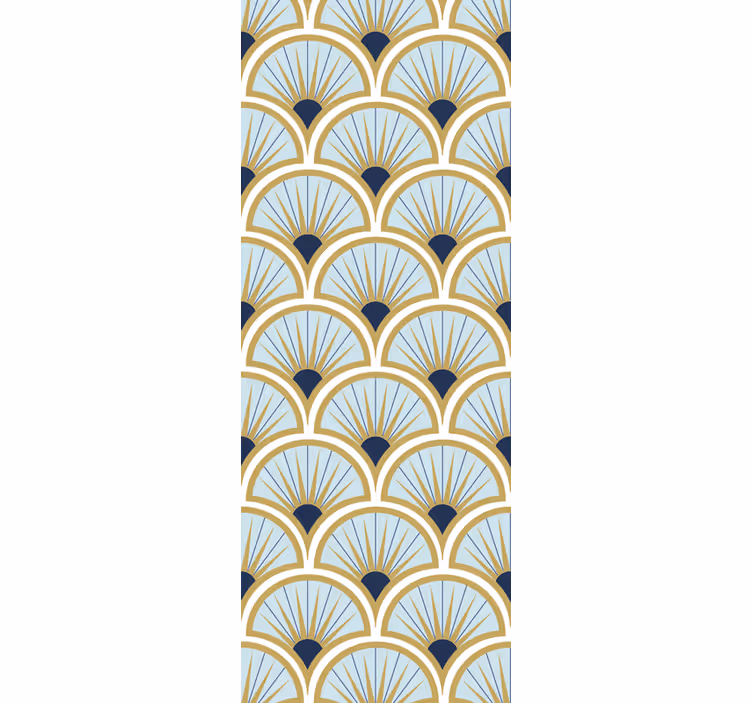 Elegante waaierpatronen moderne behangpapier - TenStickers